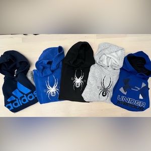 Lot (5) Youth Medium/Boys Size 10/12 Hoodies
